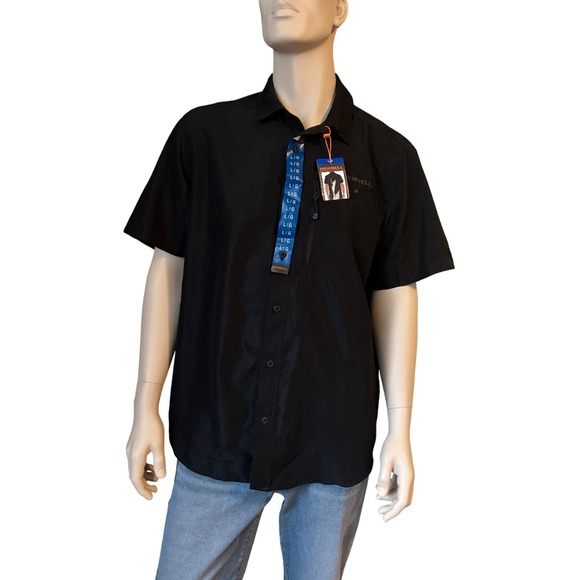 Merrell Tech Shirt SPF-30-50 Recyled material Fishing Hiking Lightweight Black - Picture 2 of 16
